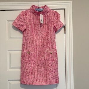 Lilly Pulitzer Pink Tweed Formal Dress boucle tiessa size 4